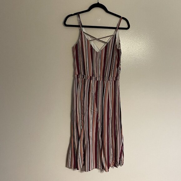 Maurices Women XS Stripe Sleeveless Strappy V-Neck Mid-Length Sundress - Picture 11 of 12